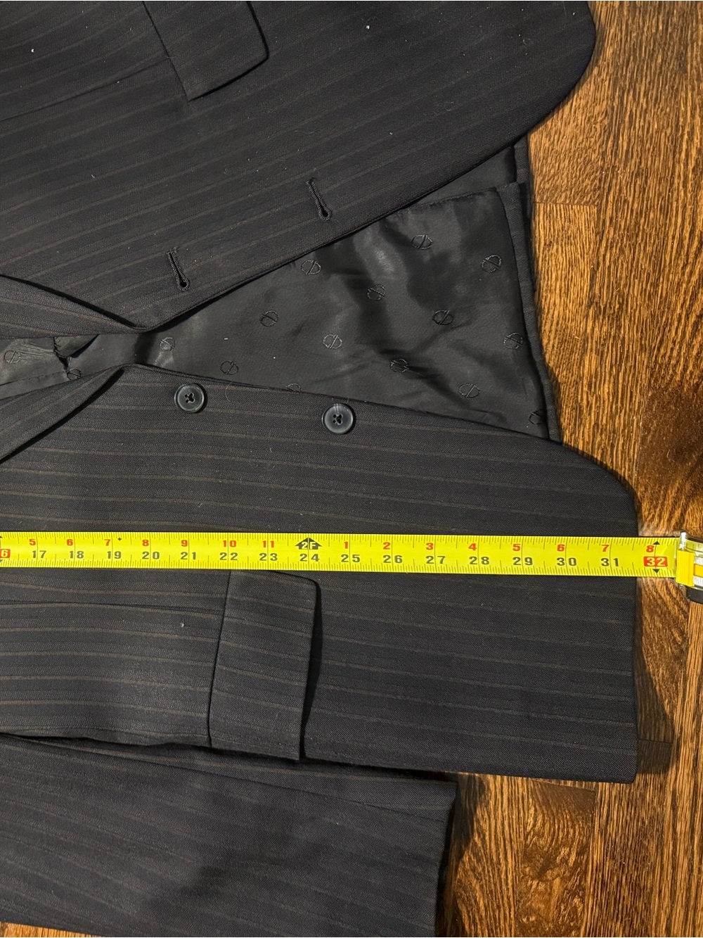 Dior Men's Vintage Black Pinstriped Sport Coat Blazer - Picture 9 of 11